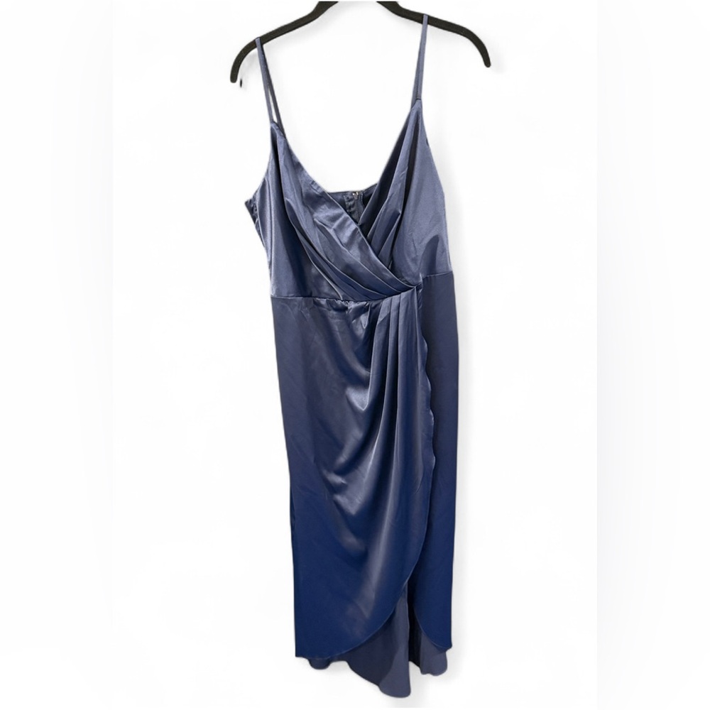 DB Studio Marine Blue V-Neck Tulip Skirt Dress Women’s 14 NWT Autumn Wedding